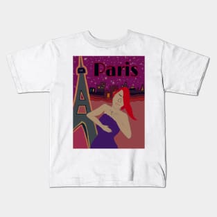 Woman in Paris Kids T-Shirt